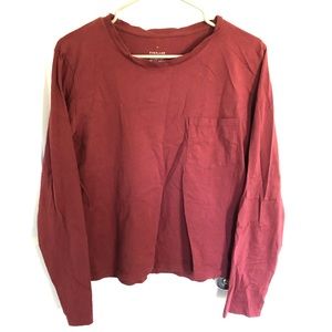 Everlane Organic Cotton Long Sleeve Pocket T-Shirt